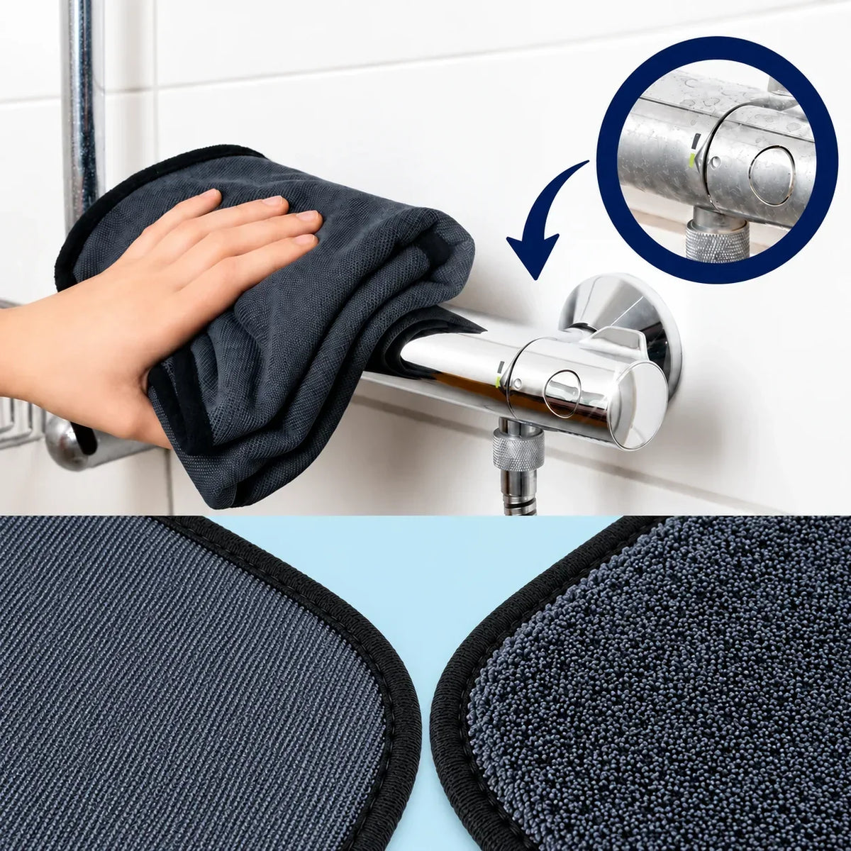 Tørreklud i Mikrofiber – Stribefri mod Kalk og Vandpletter